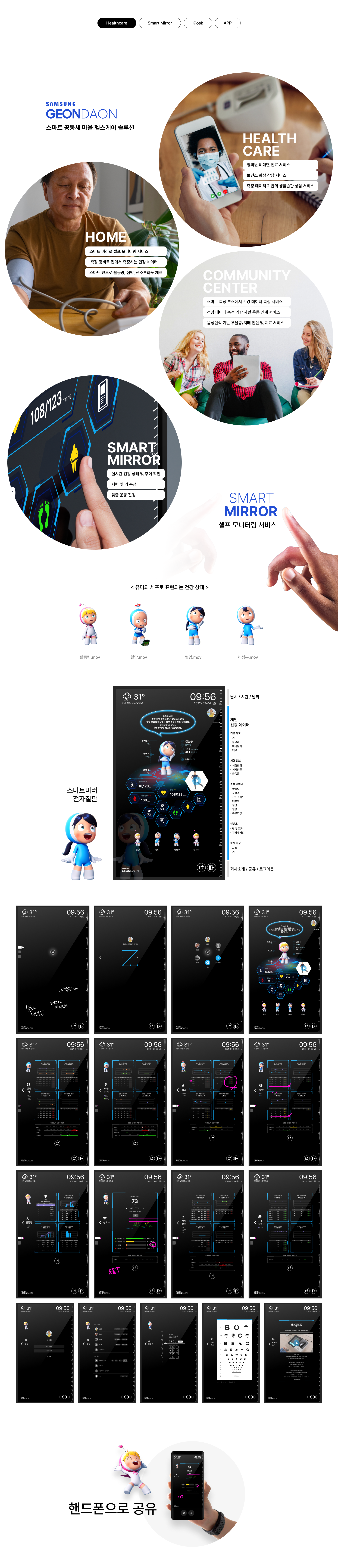 스마트 공동체 마을 헬스케어 솔루션 ‘건다온’ 스마트 미러